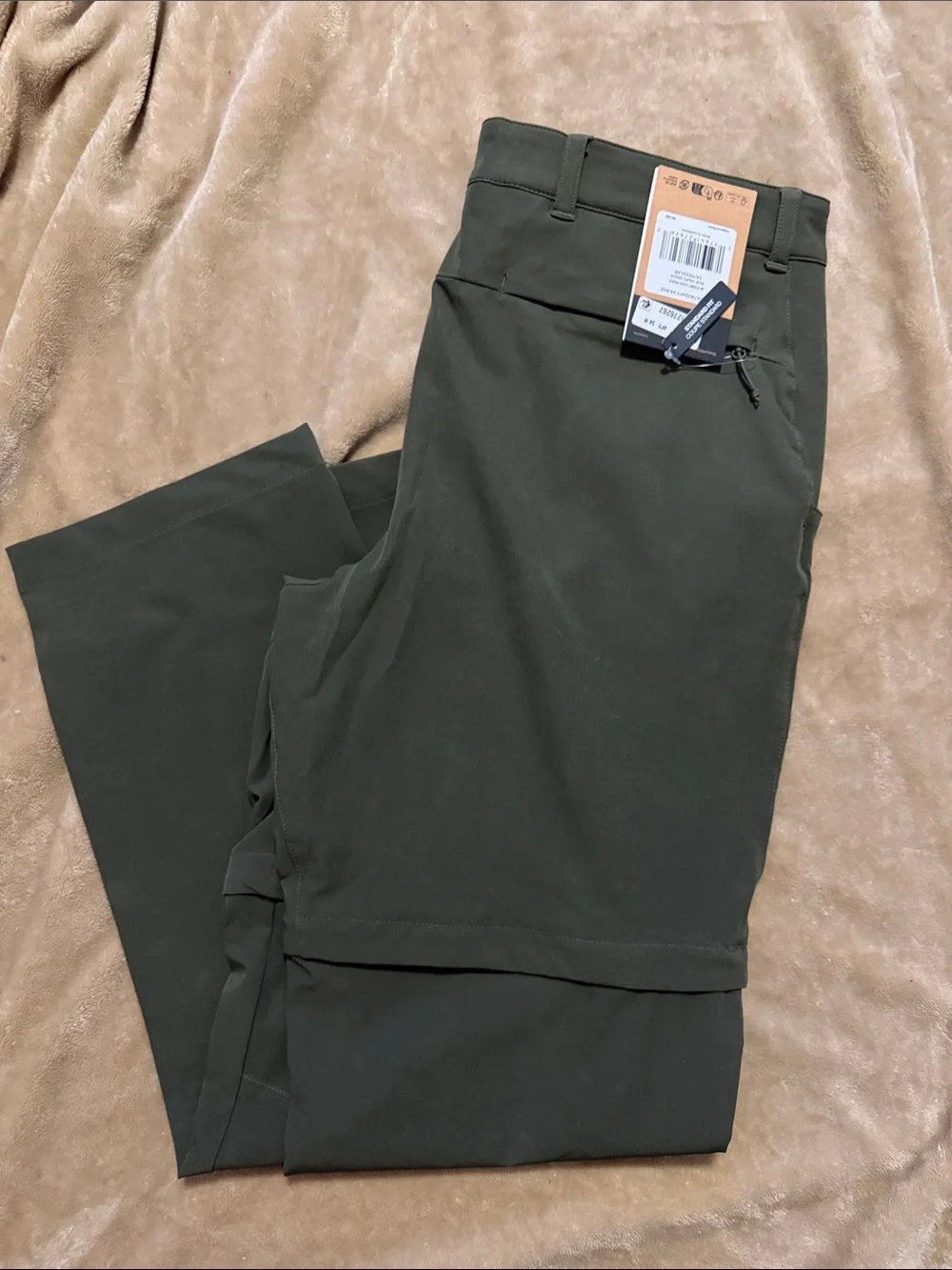 North Face Men's Olive Convertible Pants - NWT